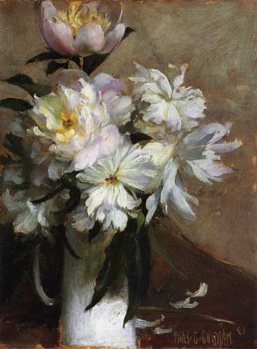 Painting Code#6143-Curran, Charles Courtney - Peonies
