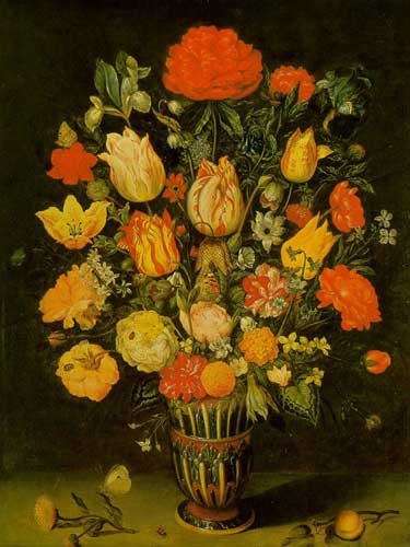 Painting Code#6147-Bosschaert, Ambrosius the Elder: Still Life of Flowers