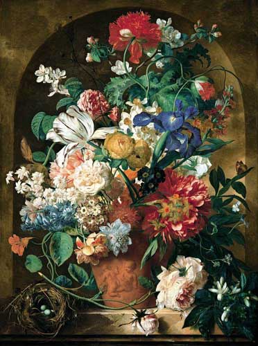 Painting Code#6152-Huysum, Jan Van(Holland) - Still-Life of Flowers