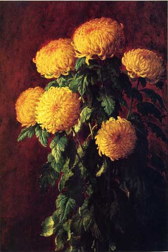 Painting Code#6161-John Ross Key - Chrysanthemums