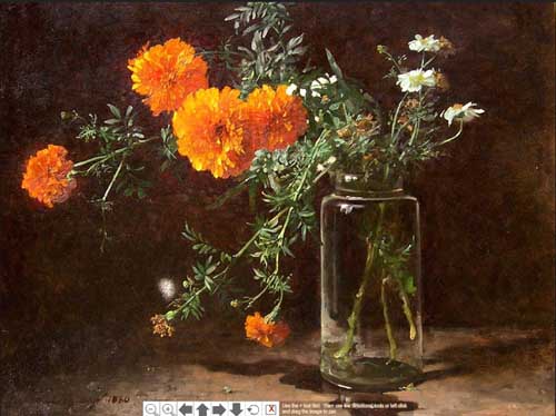Painting Code#6200-Castex-Degrange, Adolphe-Louis - Marigolds &amp; Daisies