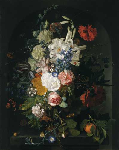Painting Code#6235-Huysum, Jan Van(Holland) - Bouquet of Flowers
