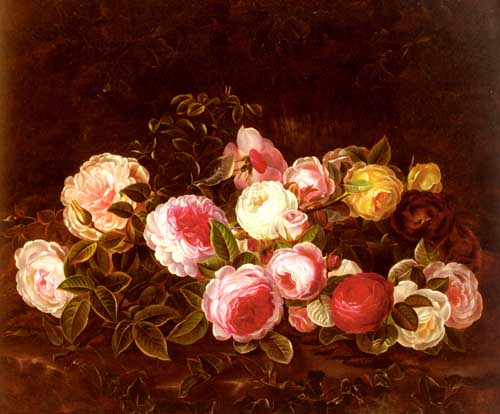 Painting Code#6276-Bolle(Denmark): Still Life with Flowers