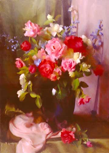 Painting Code#6307-Minifie_Mary(USA): Roses and Peonies II
