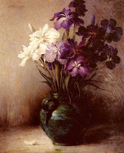 Painting Code#6327-Weir, John Ferguson: Japanese Iris - Six Varieties