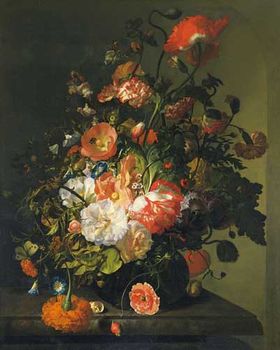 Painting Code#6369-Rachel Ruysch - Flower Still Life