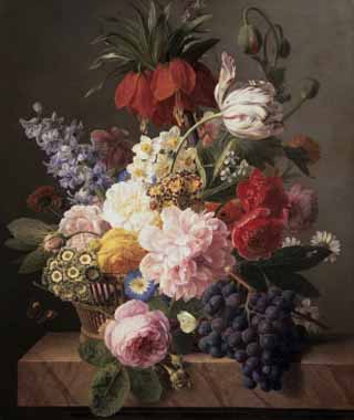 Painting Code#6386-Jan Van Dael - Flowers and Fruit