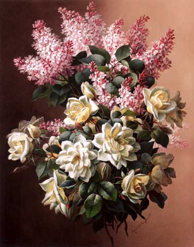 Painting Code#6408-White and Pink Folowers
