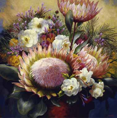 Painting Code#6411-Still Life with Protea