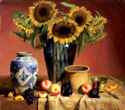 Painting Code#6430-Sunflowers and Vases