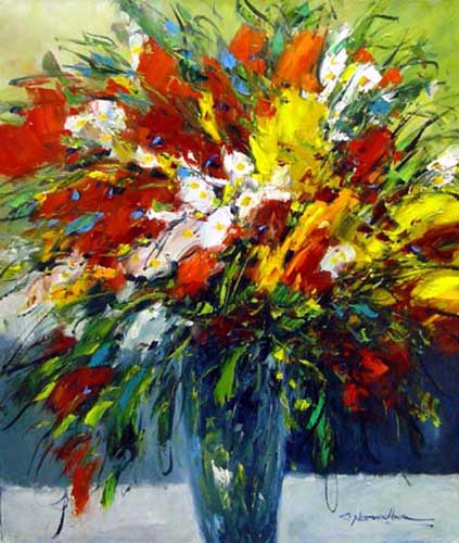 Painting Code#6433-Christian Nesvadba - Bold Floral Still Life