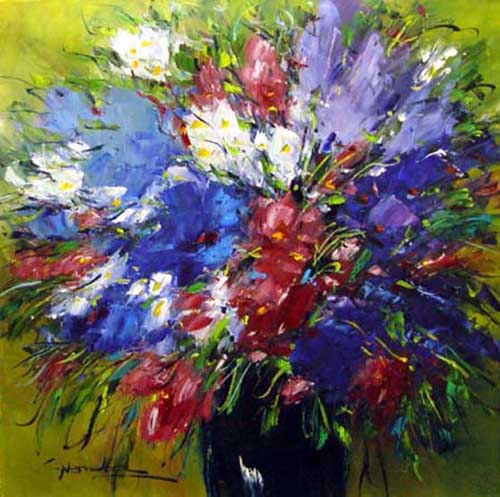 Painting Code#6437-Christian Nesvadba - Bold Floral Still Life