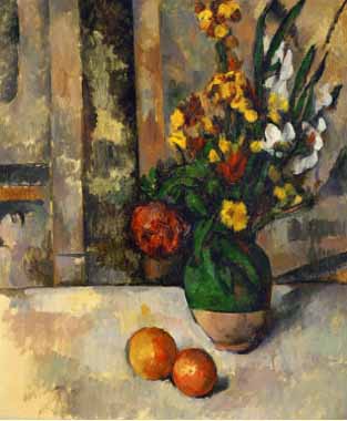 Painting Code#6441-Cezanne, Paul - Vase and Apple