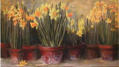 Painting Code#6497-Carol Rowan - Janine&#039;s Daffodils