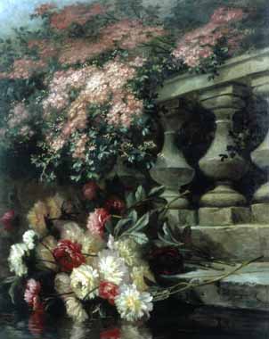 Painting Code#6573-Jean Capeinick - Flowers on a Balcony