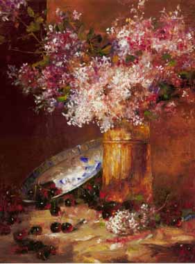 Painting Code#6585-Li Wang - Blossom and Berries