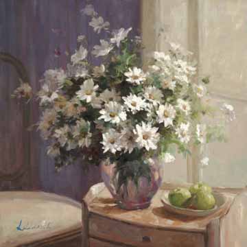 Painting Code#6587-Lilian - Marguerites et Pommes Vertes