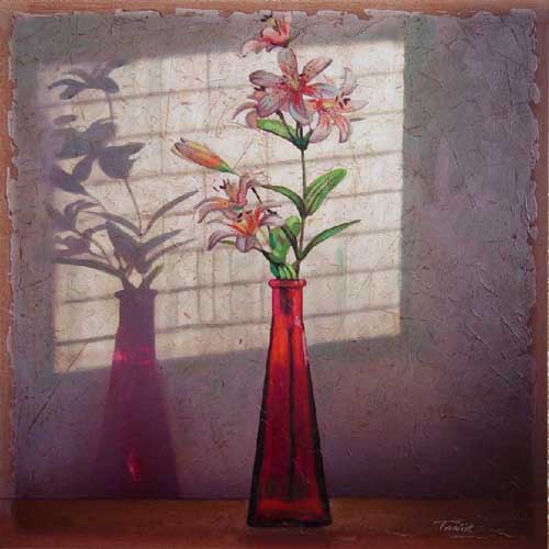Painting Code#6606-Azalea in Red Glass