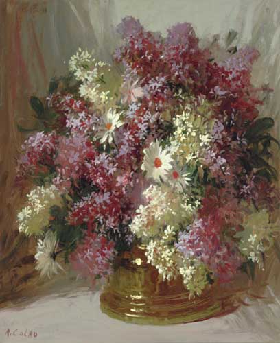 Painting Code#6619-Lilac in a Copper Vase