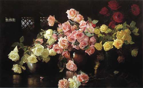 Painting Code#6654-Camp, Joseph Rodefer de(USA): Roses
