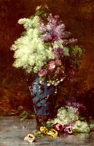 Painting Code#6656-Lavault, Albert-Tibulle Furcy De(France): Fleurs
