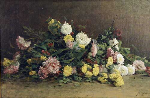Painting Code#6669-Rigolot, Albert Gabriel(France): Flowers
