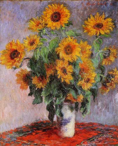 Painting Code#6742-Monet, Claude - Bouquet of Sunflowers