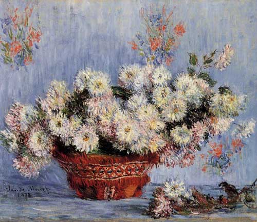 Painting Code#6743-Monet, Claude - Chrysanthemums