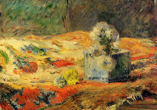 Painting Code#6782-Gauguin, Paul - Flowers and Carpet