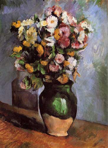 Painting Code#6787-Cezanne, Paul - Flowers in an Olive Jar