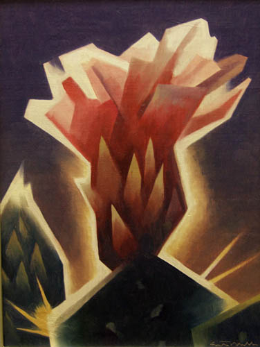 Painting Code#7023-Ed Mell: Abstract Flower