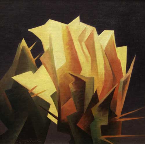Painting Code#7024-Ed Mell: Abstract Flower