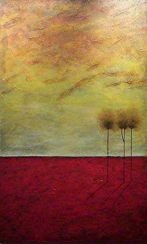 Painting Code#70295-Gold Red Landscape 