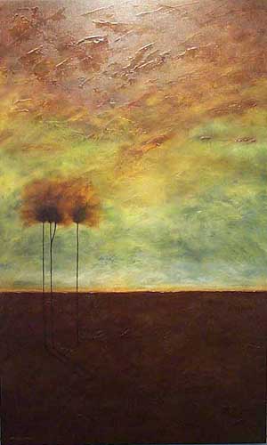 Painting Code#70296-Gold Brown Landscape 