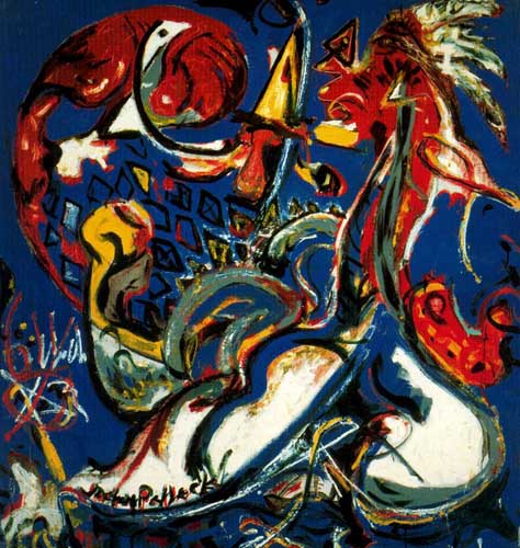Painting Code#70303-Jackson Pollock - The Moon-Woman Cuts the Circle