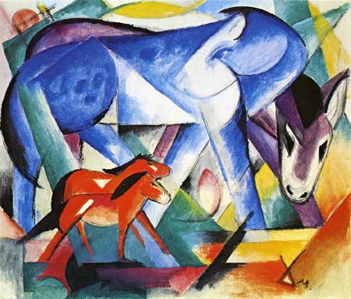 Painting Code#70326-Marc, Franz (German) - The First Animals