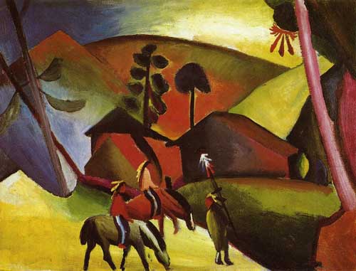 Painting Code#70349-Macke, August - Indians on Horses
