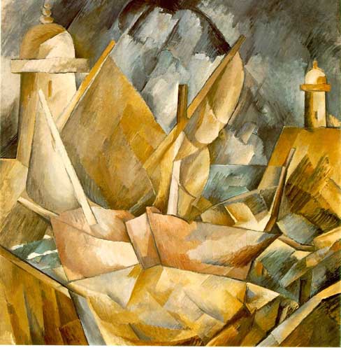 Painting Code#7039-Braque, Georges: Harbor in Normandy