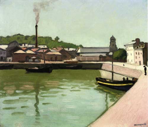 Painting Code#70438-Albert Marquet - Honfleur, the Port