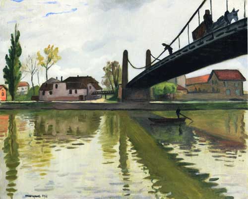 Painting Code#70440-Albert Marquet - Le Pont de Conflans