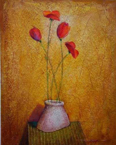 Painting Code#70451-Red Flowers 