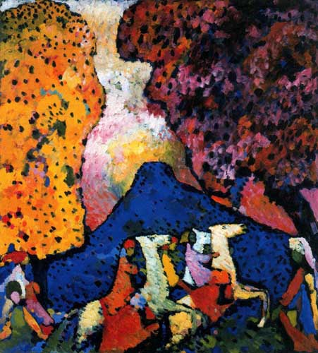 Painting Code#70553-Kandinsky, Wassily - Blue Mountain, 106x96.6cm