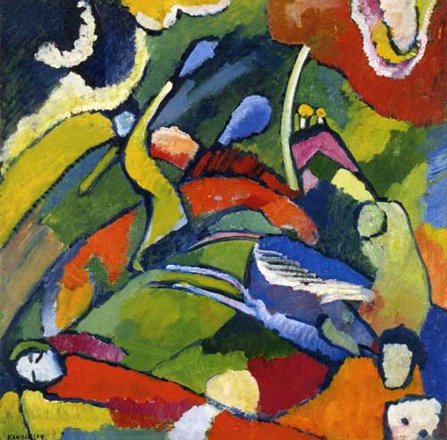 Painting Code#70559-Kandinsky, Wassily - Two Riders and Reclining Figure
