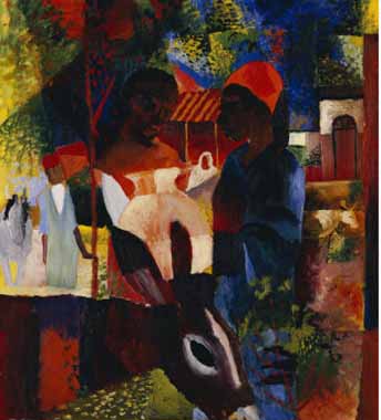 Painting Code#70642-Macke, August - A Market in Tunis