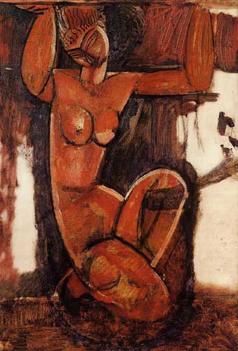 Painting Code#70776-Modigliani, Amedeo - Caryatid