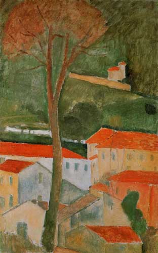 Painting Code#70787-Modigliani, Amedeo - Landscape