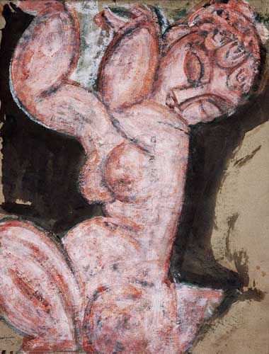 Painting Code#70794-Modigliani, Amedeo - Nude -- Caryatid