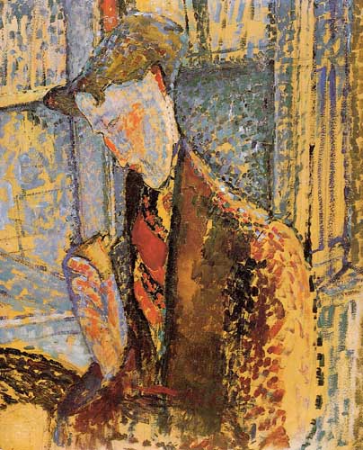 Painting Code#70801-Modigliani, Amedeo - Portrait of Frank Burty Haviland
