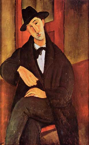 Painting Code#70809-Modigliani, Amedeo - Portrait of Mario Varvogli