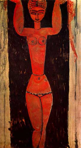 Painting Code#70819-Modigliani, Amedeo - Caryatids Standing